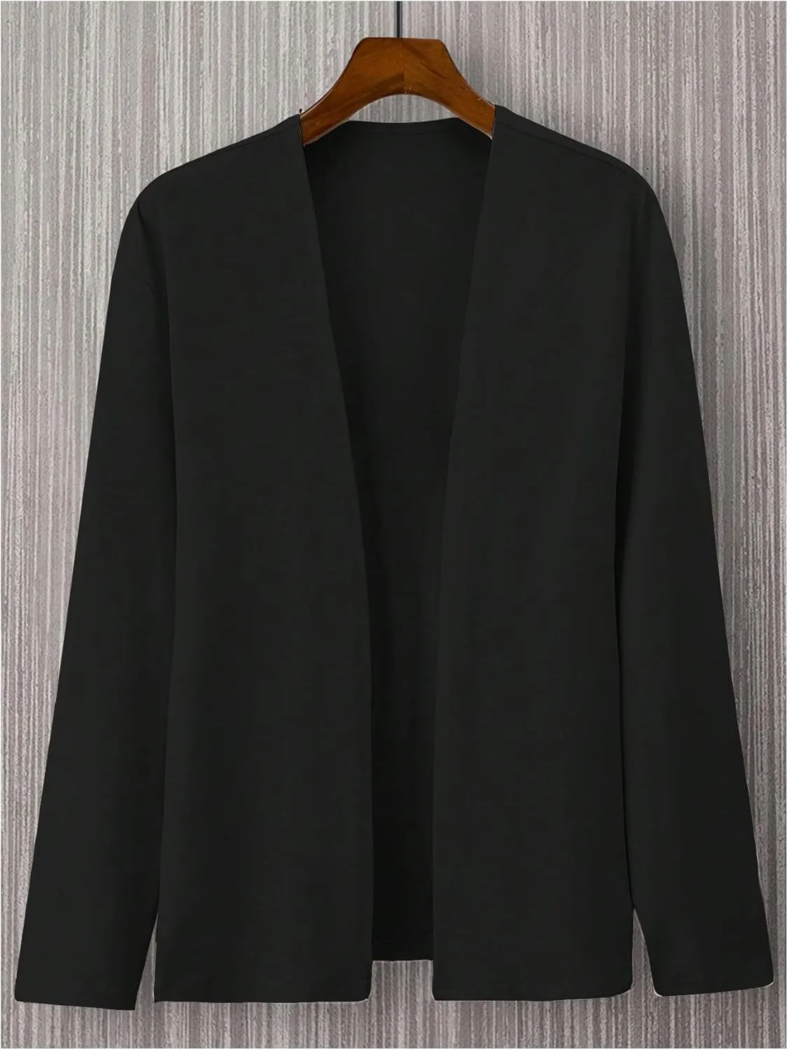 SweatyRocks Men's Cardigan Sweaters Lightweight Long Sleeve Open Front Cardigan Outwear