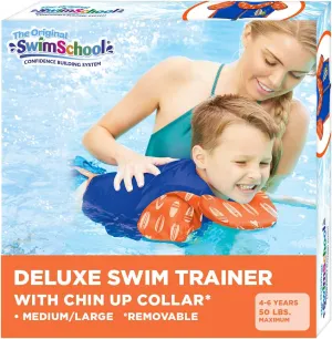 SwimSchool Kids Swim Trainer Vests for Toddlers Ages 2-6  Boys/Girls  Multiple Colors/Styles  Learn to Swim Floaties