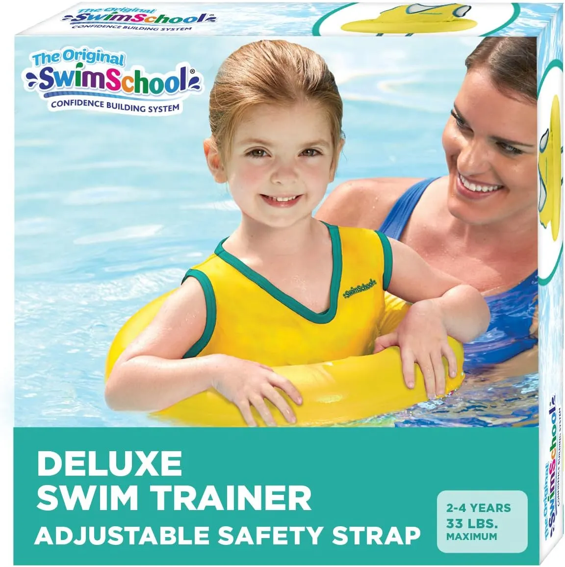 SwimSchool TOT Swim Trainer Vests for Toddlers Ages 2-4  Boys/Girls  Multiple Colors/Styles  Learn to Swim Pool Floaties