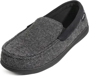 ULTRAIDEAS Men's Carver Slippers Moc Loafer House Shoes Memory Foam