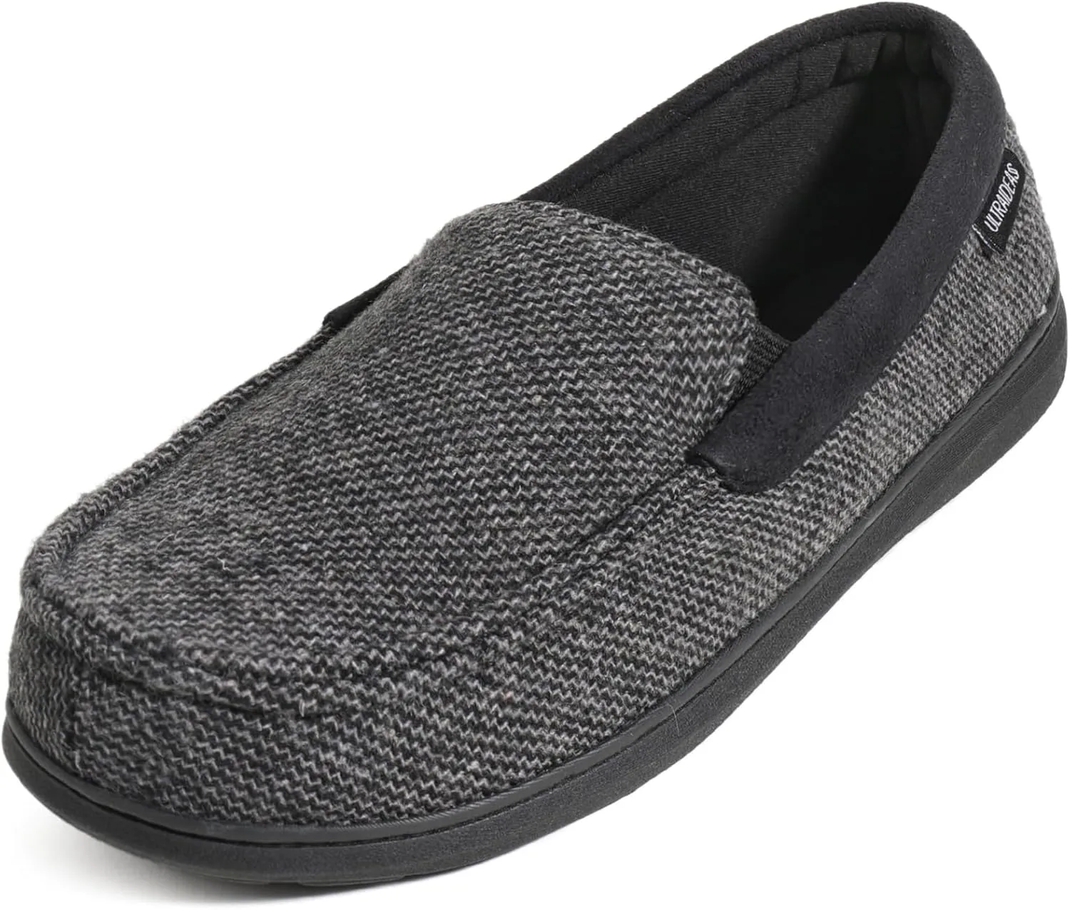 ULTRAIDEAS Men's Carver Slippers Moc Loafer House Shoes Memory Foam