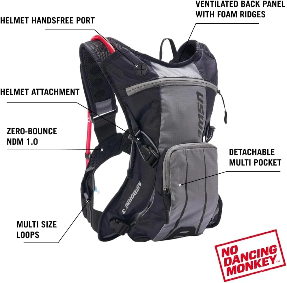 USWE Airborne Limited Race Edition with Water Bladder Included, Hydration Backpack for Men and Women, Ideal for MTB, Cycling, Mountain Biking