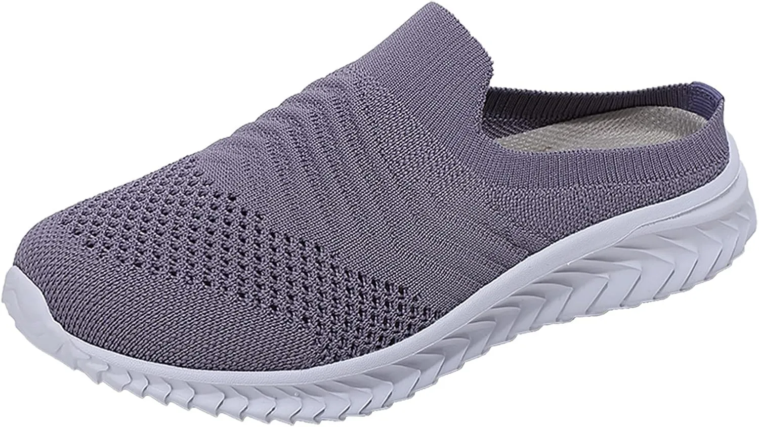 Women Comfortable Slip On Shoes Lightweight Walking Sneakers Canvas Casual Flats Non Slip Elastic Loafers
