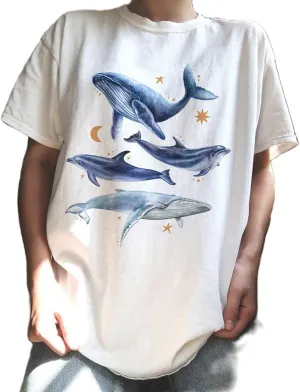 Women Oversized Graphic T Shirts Y2K Vintage Aesthetic Prppy Shirts Cute Band Baggy Tees Trendy Teens Streetwear