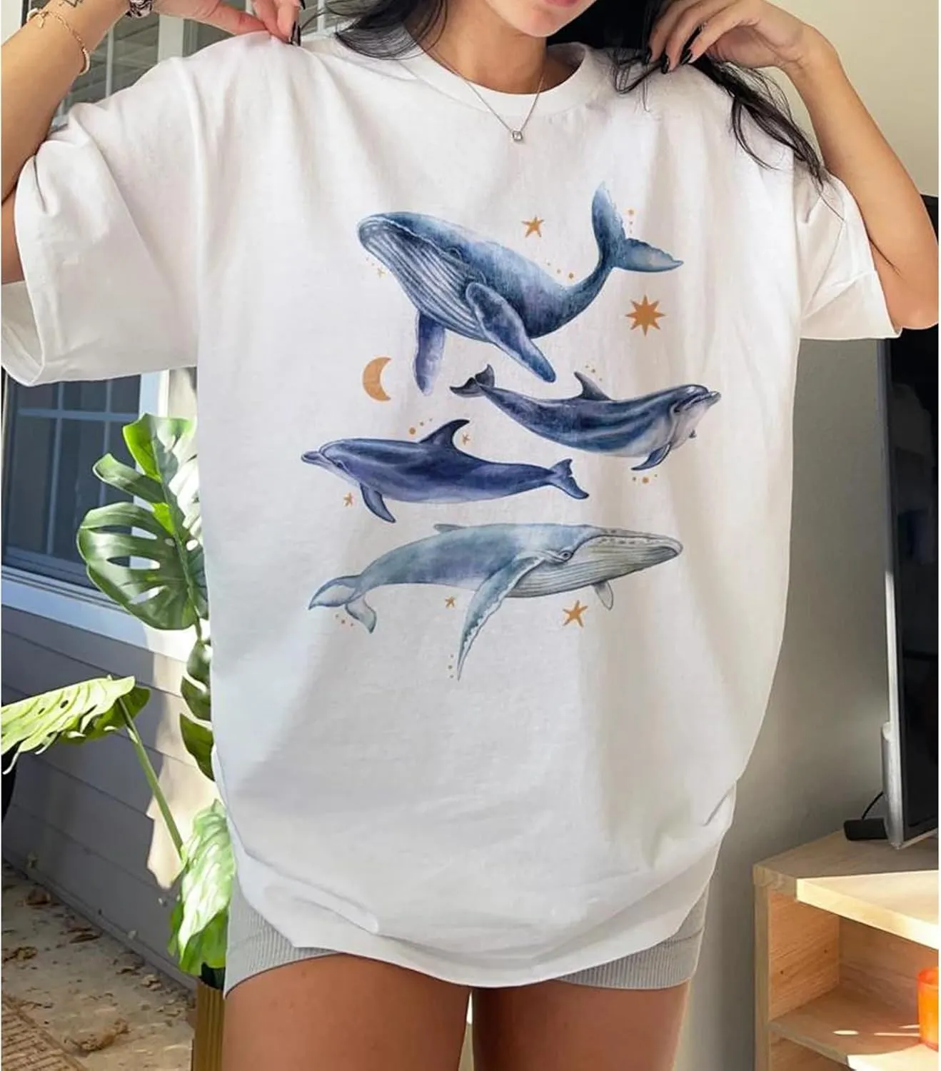 Women Oversized Graphic T Shirts Y2K Vintage Aesthetic Prppy Shirts Cute Band Baggy Tees Trendy Teens Streetwear