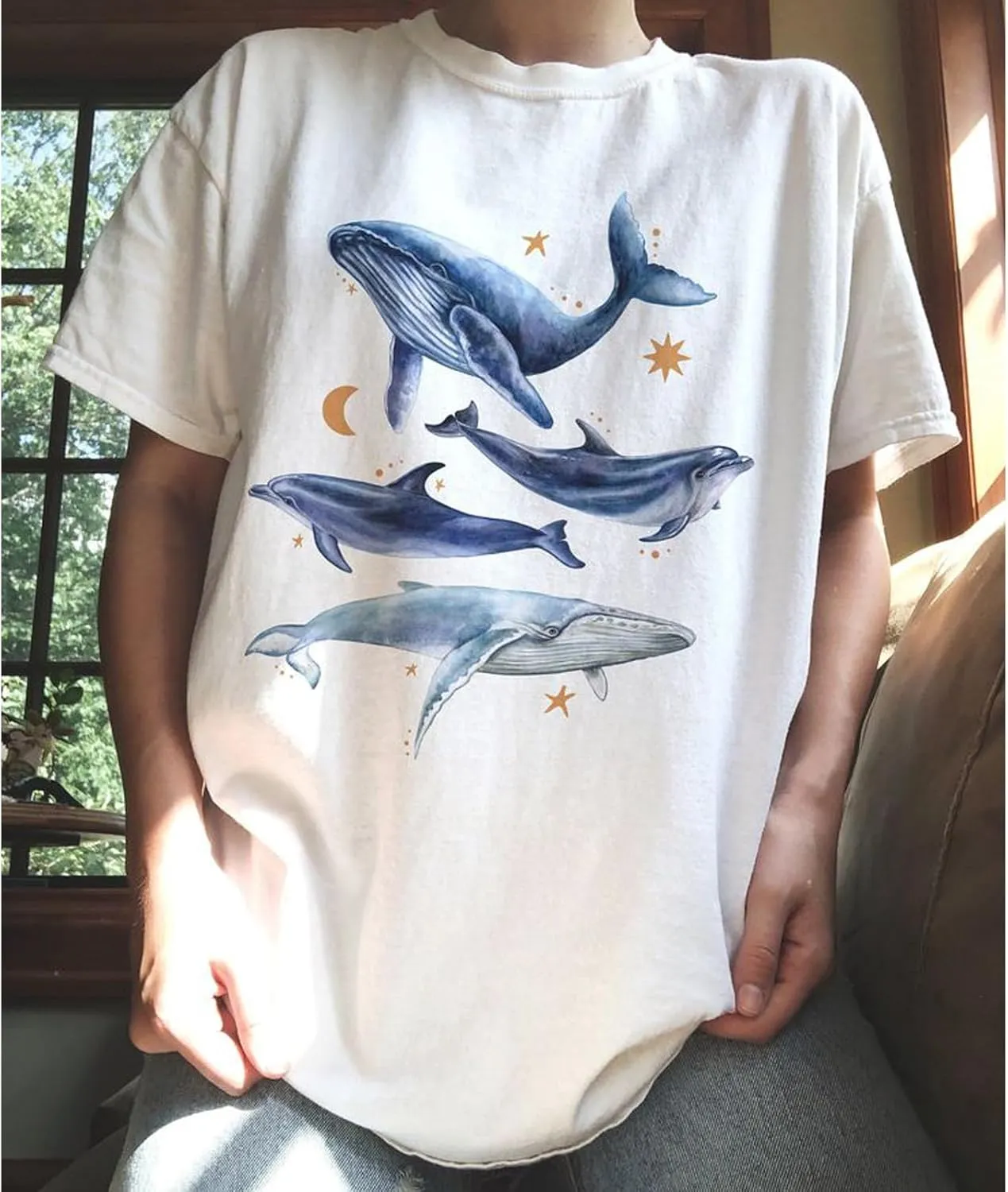 Women Oversized Graphic T Shirts Y2K Vintage Aesthetic Prppy Shirts Cute Band Baggy Tees Trendy Teens Streetwear