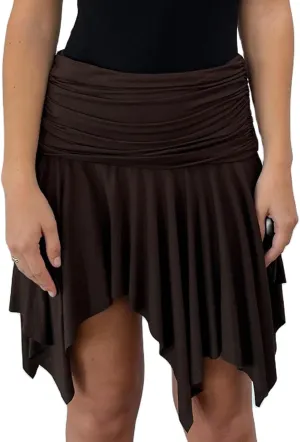 Women Y2k Ruffle Mini Skirt Asymmetrical Hem Pleated Skirt Lace Trim Layered Aline Short Skirt Aesthetic
