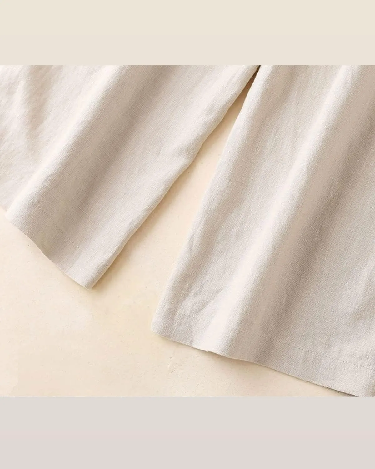 Women's 100% Linen Wide Leg Pants Casual Loose High Waisted Flowy Palazzo Trousers with Pockets