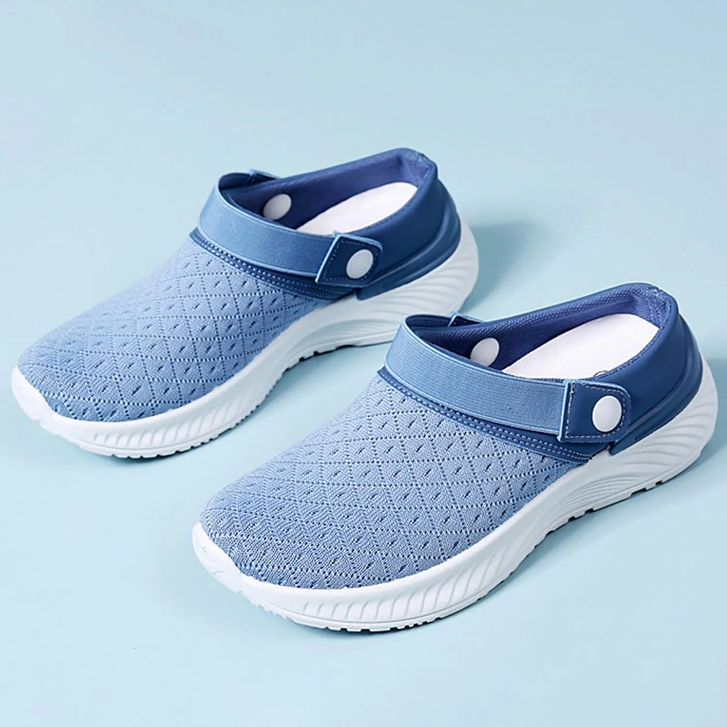 Women's Backless Walking Sneakers Summer Slip-on Walking Shoes Women Fashion Casual Shoes Slip On Walking Sneakers Steel Toe Tennis Shoe Loafers Dress Shoe