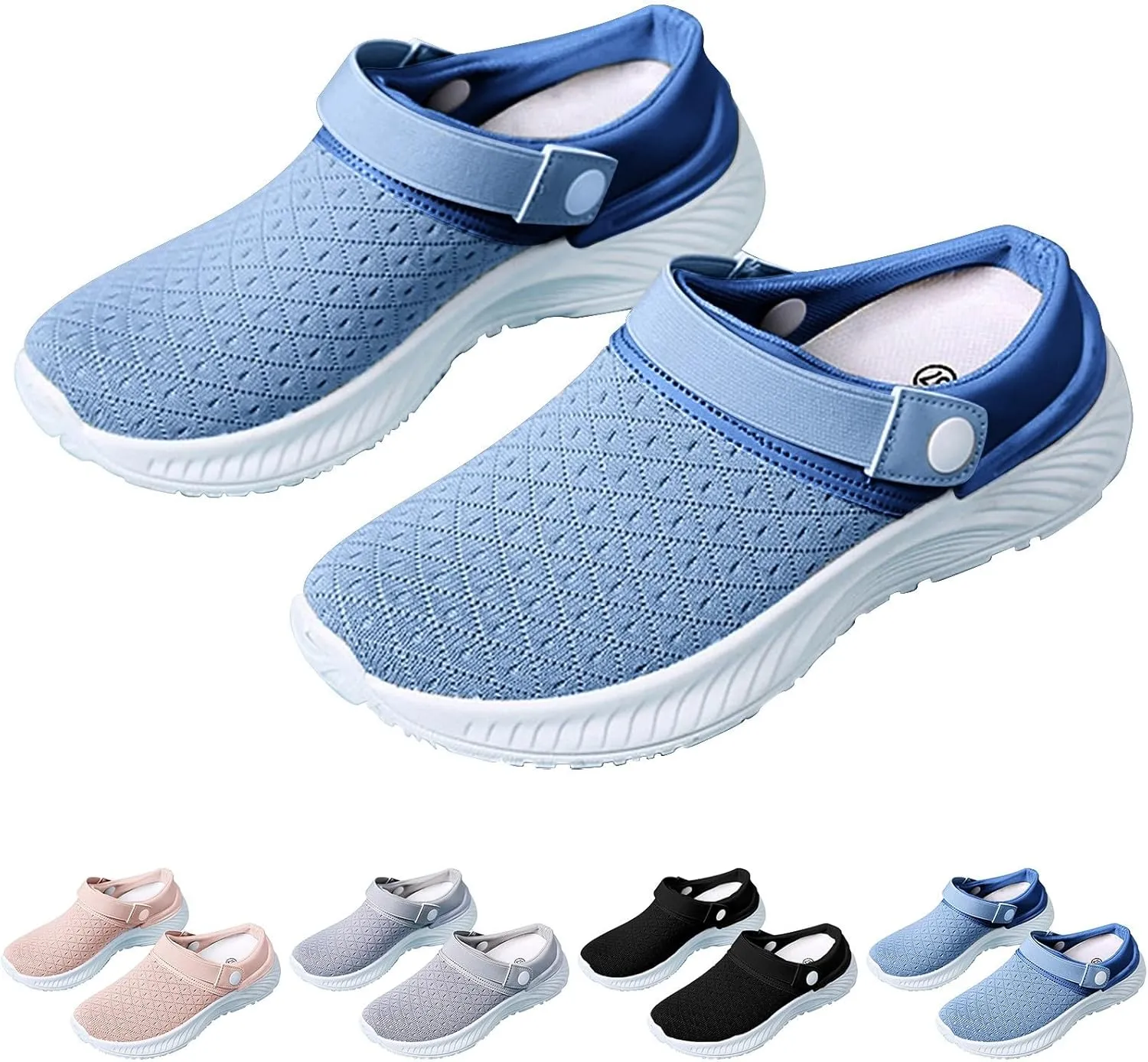 Women's Backless Walking Sneakers Summer Slip-on Walking Shoes Women Fashion Casual Shoes Slip On Walking Sneakers Steel Toe Tennis Shoe Loafers Dress Shoe
