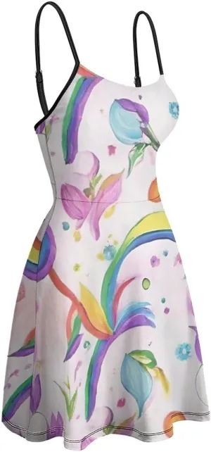 Women's Casual Swing Midi Sun Dress for Party Beach Date