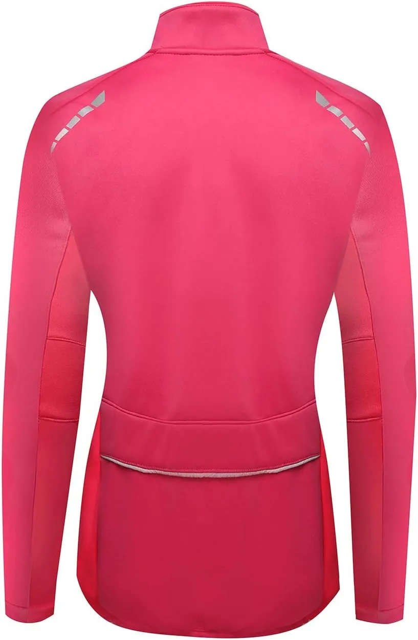 Women's Cycling Thermal Jacket Softshell Winter Long Sleeve Windproof Jersey