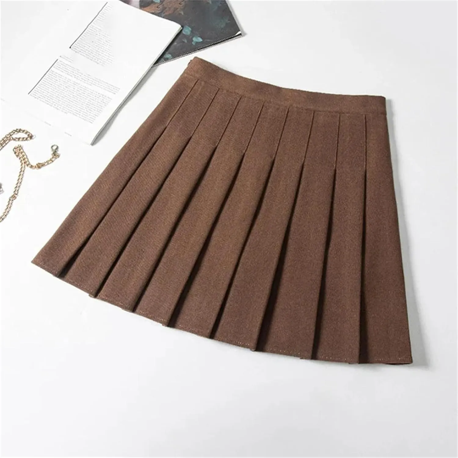 Women's Fashion Pleated Skirt  School Uniform High Waisted Skirt Mini Skirt for Girls Tennis Skirts