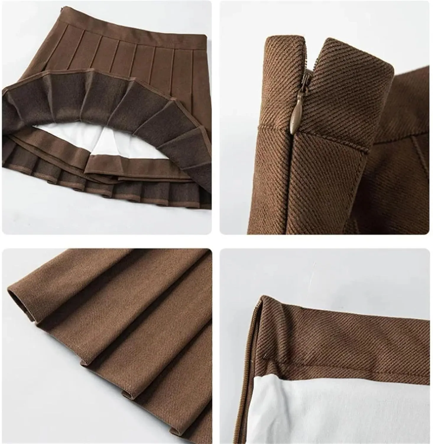 Women's Fashion Pleated Skirt  School Uniform High Waisted Skirt Mini Skirt for Girls Tennis Skirts