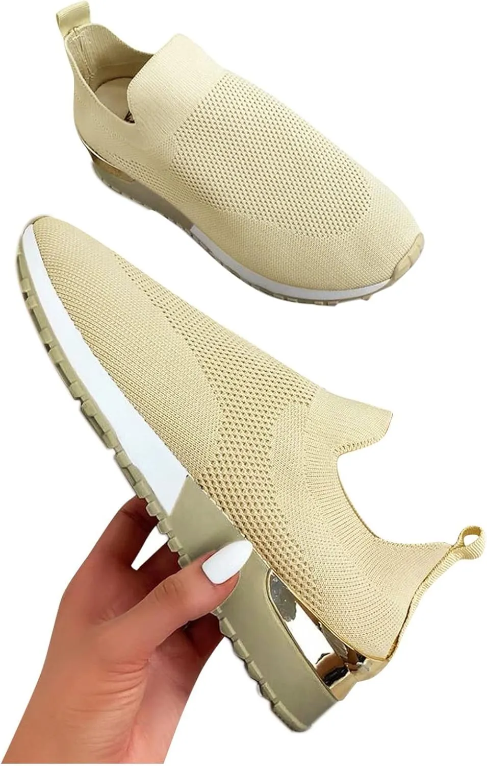 Women's Fashion Sneaker Womens Walking Shoes Slip On Fashion Platform Tennis Shoes Winter Loafers for Women Black Platform Sneakers for Women