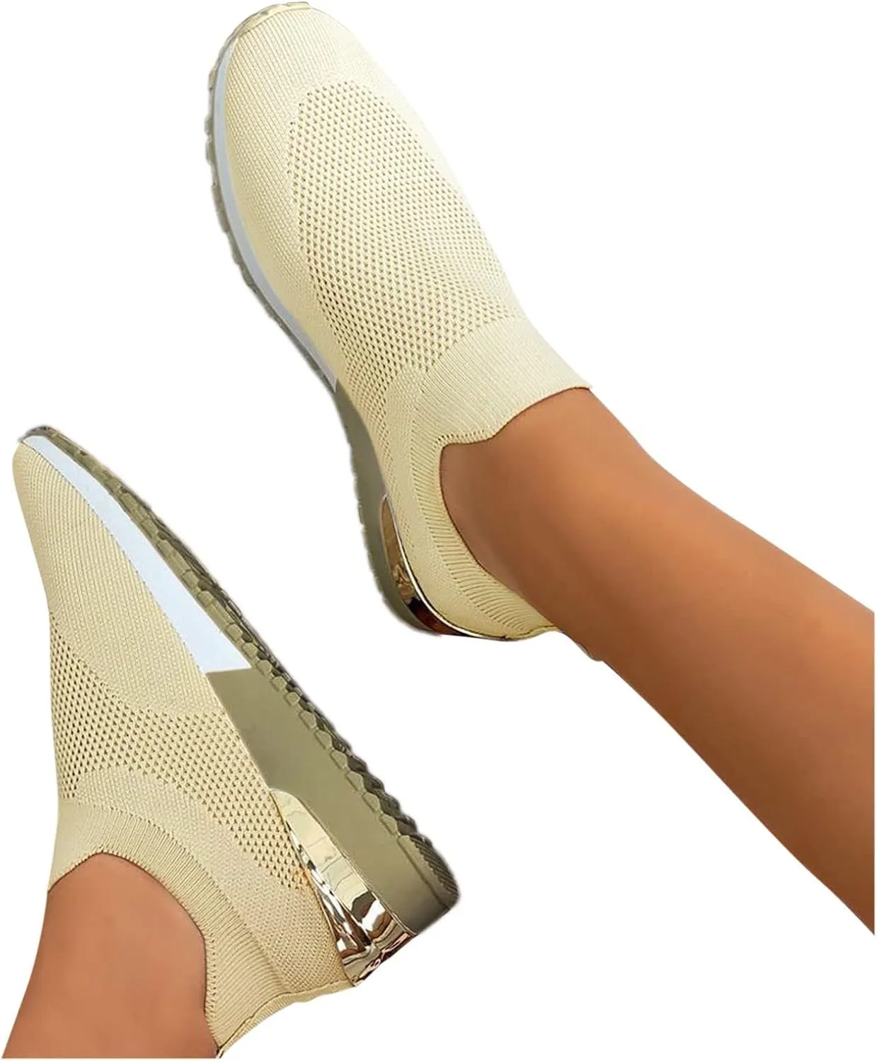 Women's Fashion Sneaker Womens Walking Shoes Slip On Fashion Platform Tennis Shoes Winter Loafers for Women Black Platform Sneakers for Women