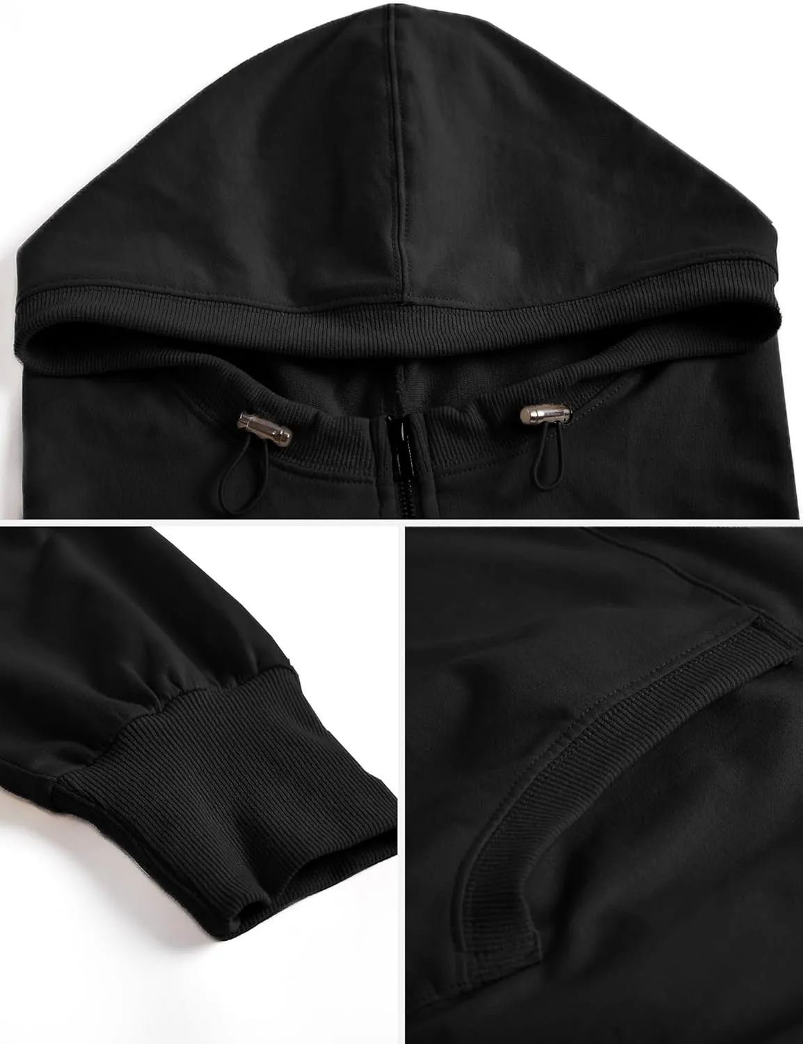 Women's Half Zip Hoodies Cropped Sweatshirts Solid Workout Pullover Tops