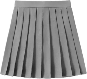 Women's High Waist A-Line Mini Pleated Skirt for School Girl Uniform - Summer Ladies' Clothes