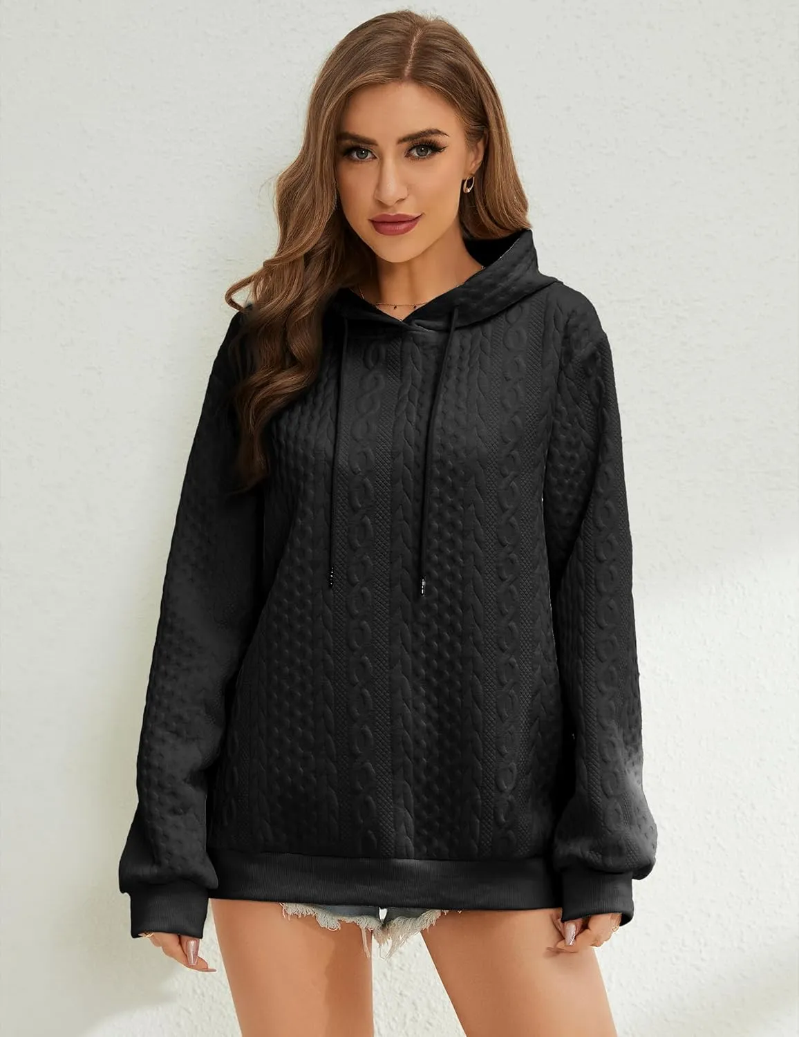 Women's Hoodie Fashion Warm Sweatshirt Casual Loose Hooded Oversized Outerwear