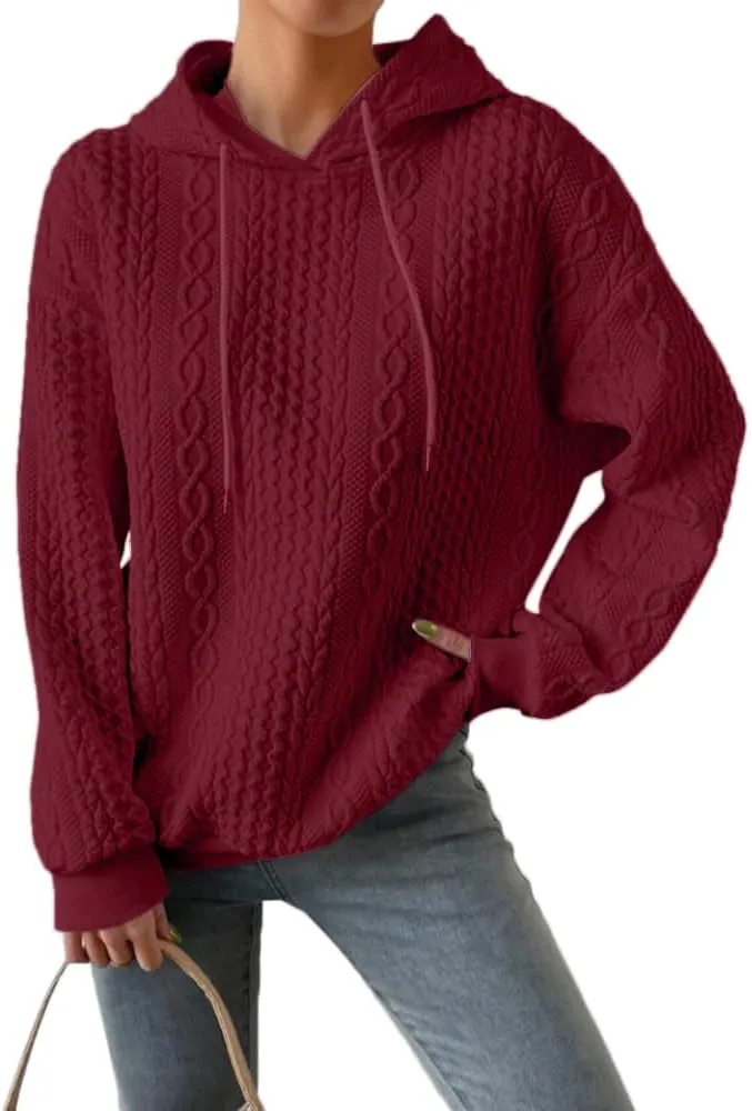Women's Hoodie Fashion Warm Sweatshirt Casual Loose Hooded Oversized Outerwear