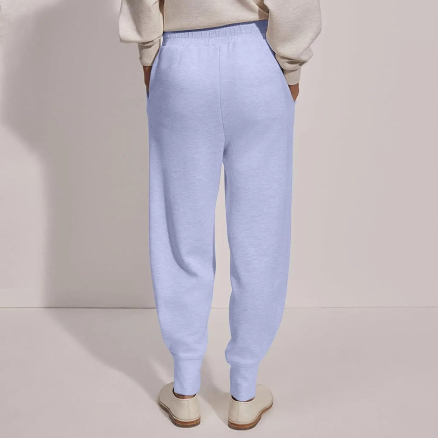 Womens Joggers with Pockets Fleece Lined Y2k Baggy Tapered Sweatpants Casual High Waisted Athletic Works Jogger Pants