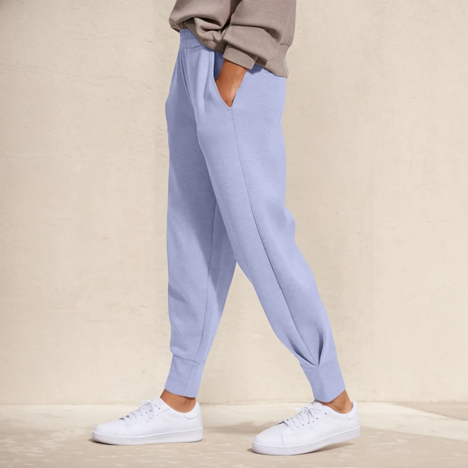 Womens Joggers with Pockets Fleece Lined Y2k Baggy Tapered Sweatpants Casual High Waisted Athletic Works Jogger Pants
