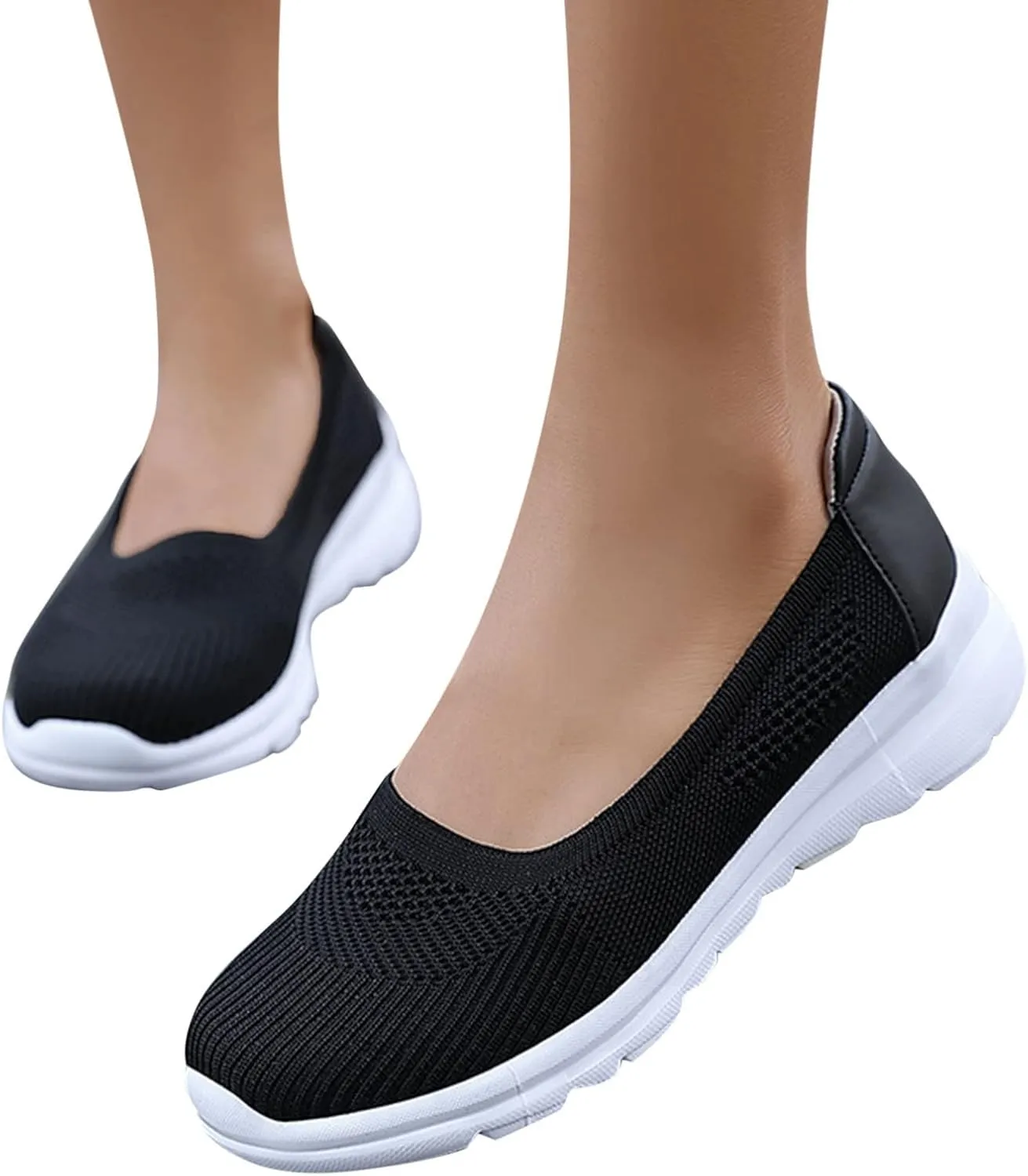 Womens Orthopedic Casual Loafers Slip On Walking Shoes with Arch Support Comfortable Sneakers Plantar Fasciitis Relief Foot Heel Pain Diabetic