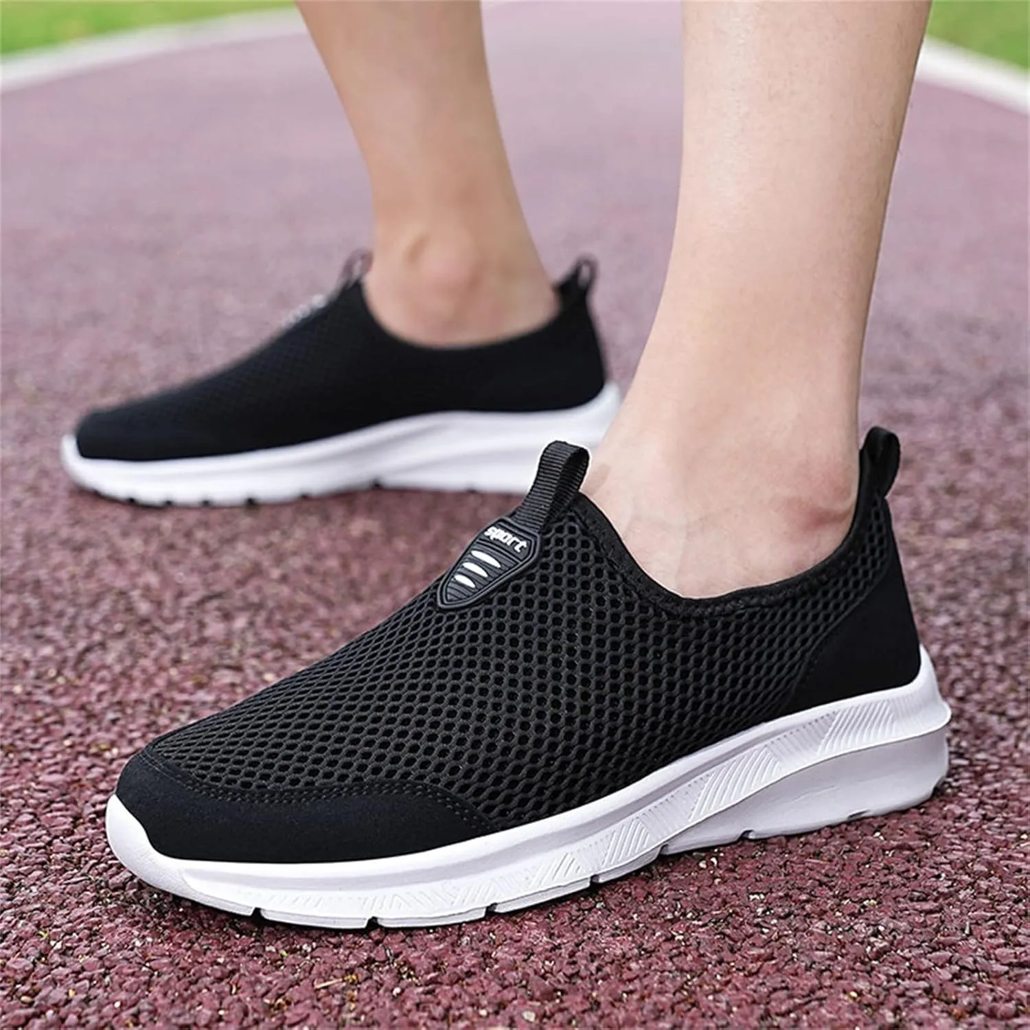 Womens Slip on Walking Shoes Comfort Lightweight Running Shoes for Men Loafers Dressy Casual Shoes Dress Sneakers Brown Tennis Shoe White Loafers