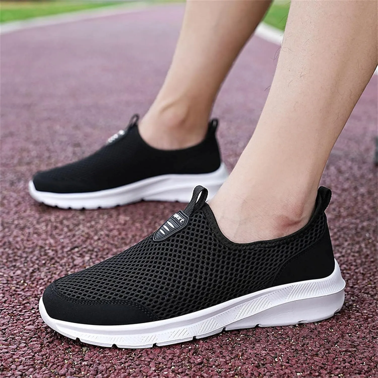 Womens Slip on Walking Shoes Comfort Lightweight Running Shoes for Men Loafers Dressy Casual Shoes Dress Sneakers Brown Tennis Shoe White Loafers