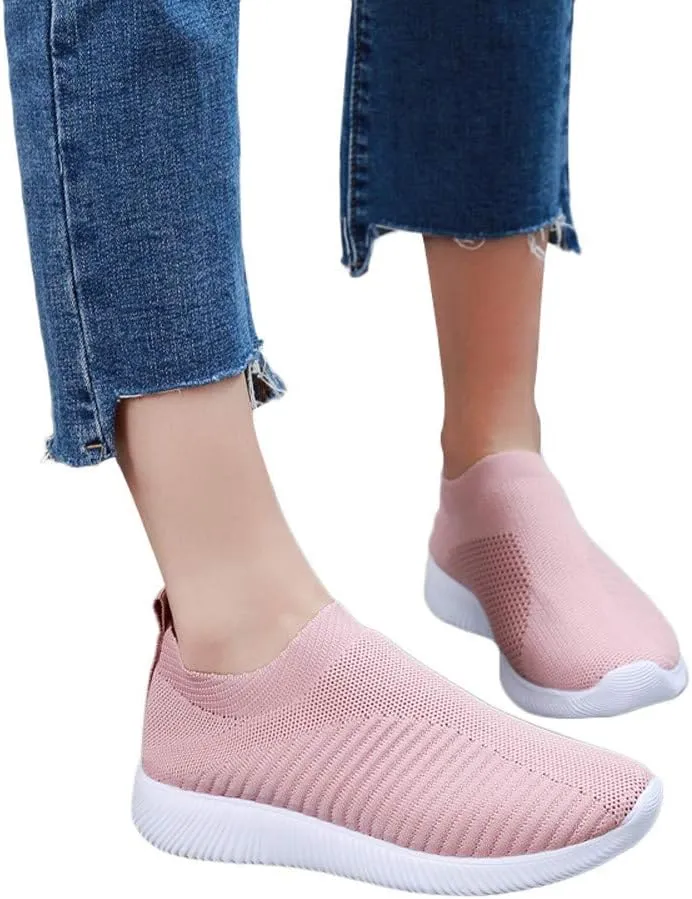 Women's Sneakers Wide Lightweight Work Slip Resistant Breathable Mens Black Running Shoes Women's Loafers with Arch Support Men Sneakers