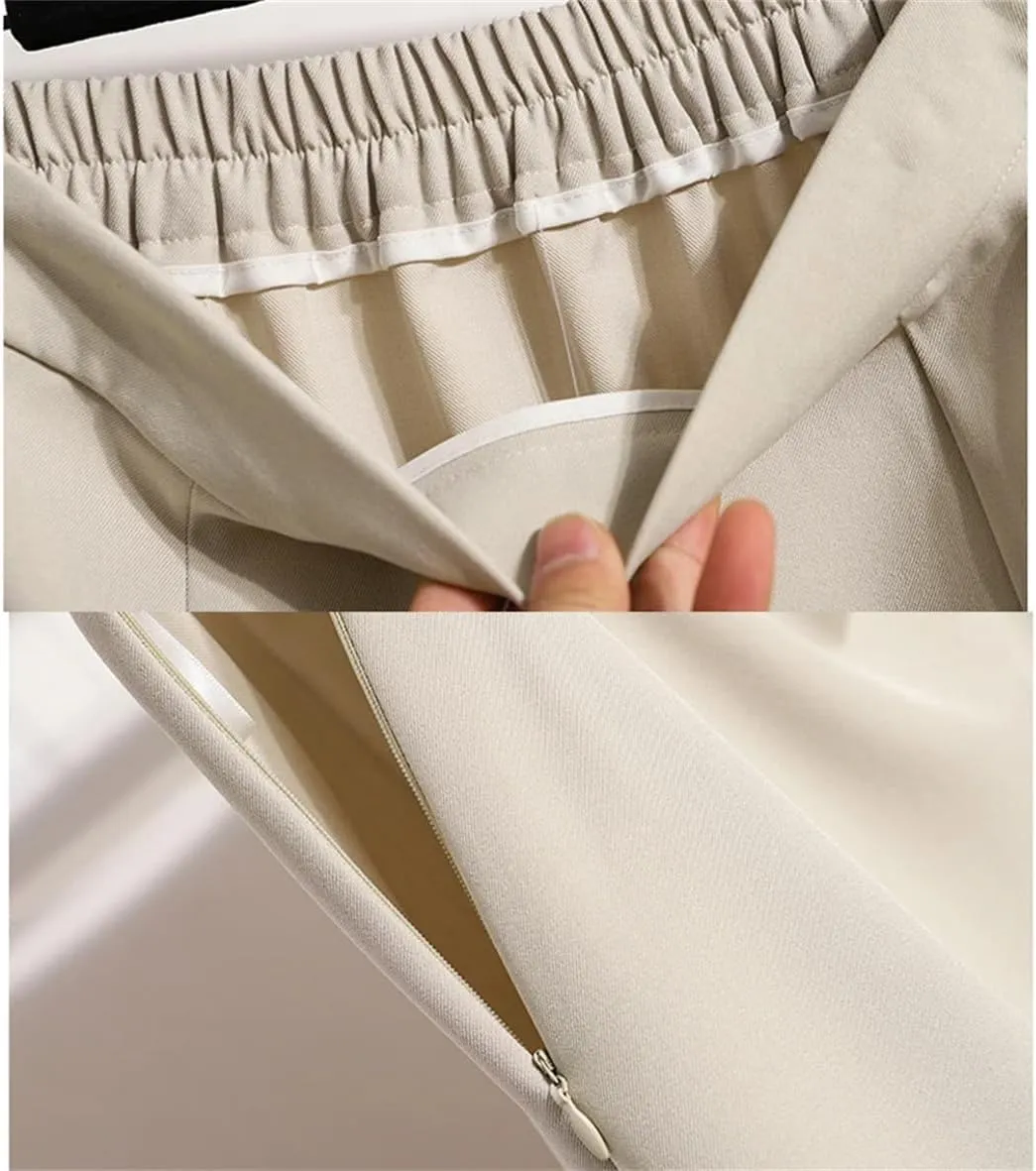 Women's Spring and Summer Solid Color High Waist Skirt Korean Loose Casual A-Line Midi Ball Gown Skirts