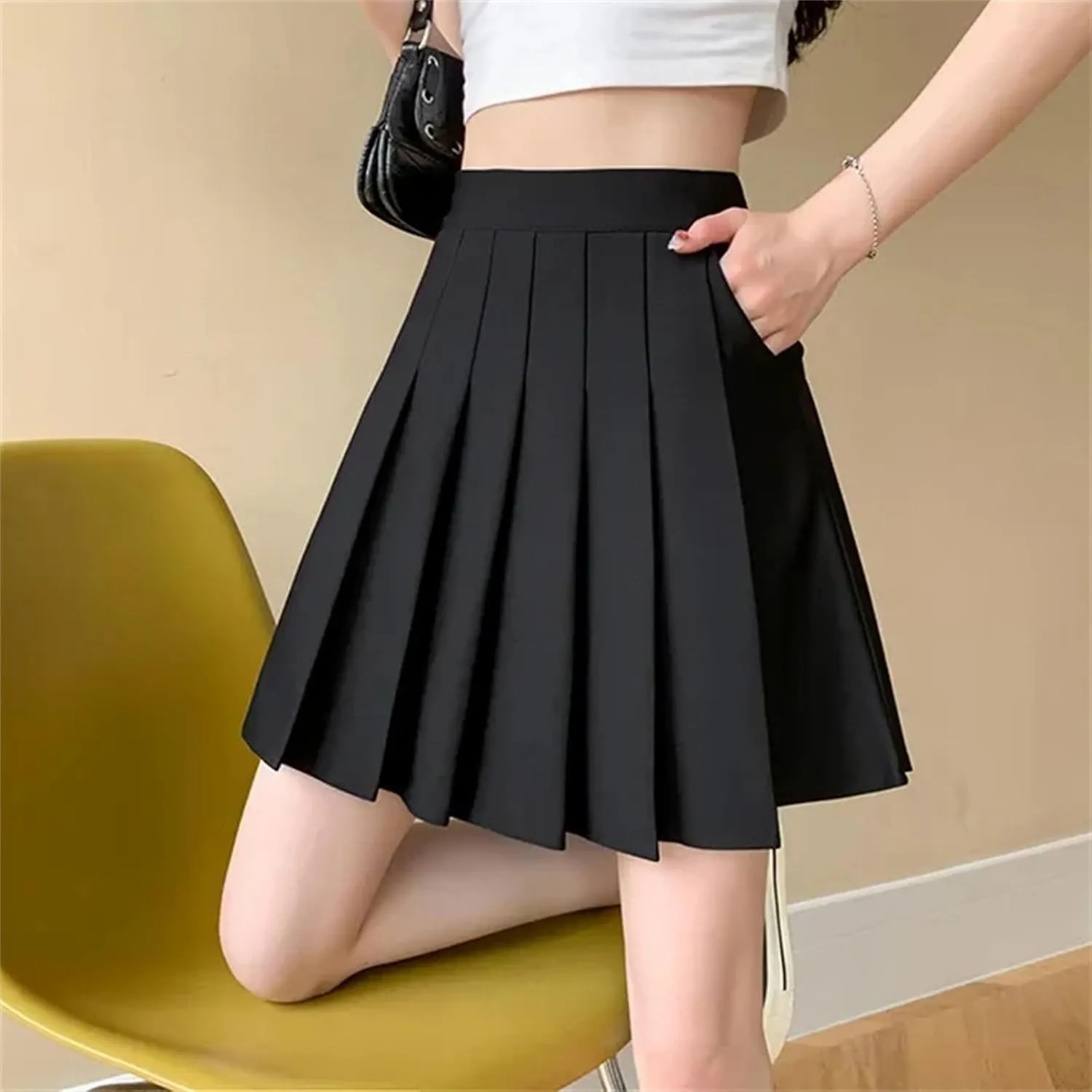 Women's Summer Casual Skirt  High Waist Mini Pleated Skirt Lightweight Golf Skirt