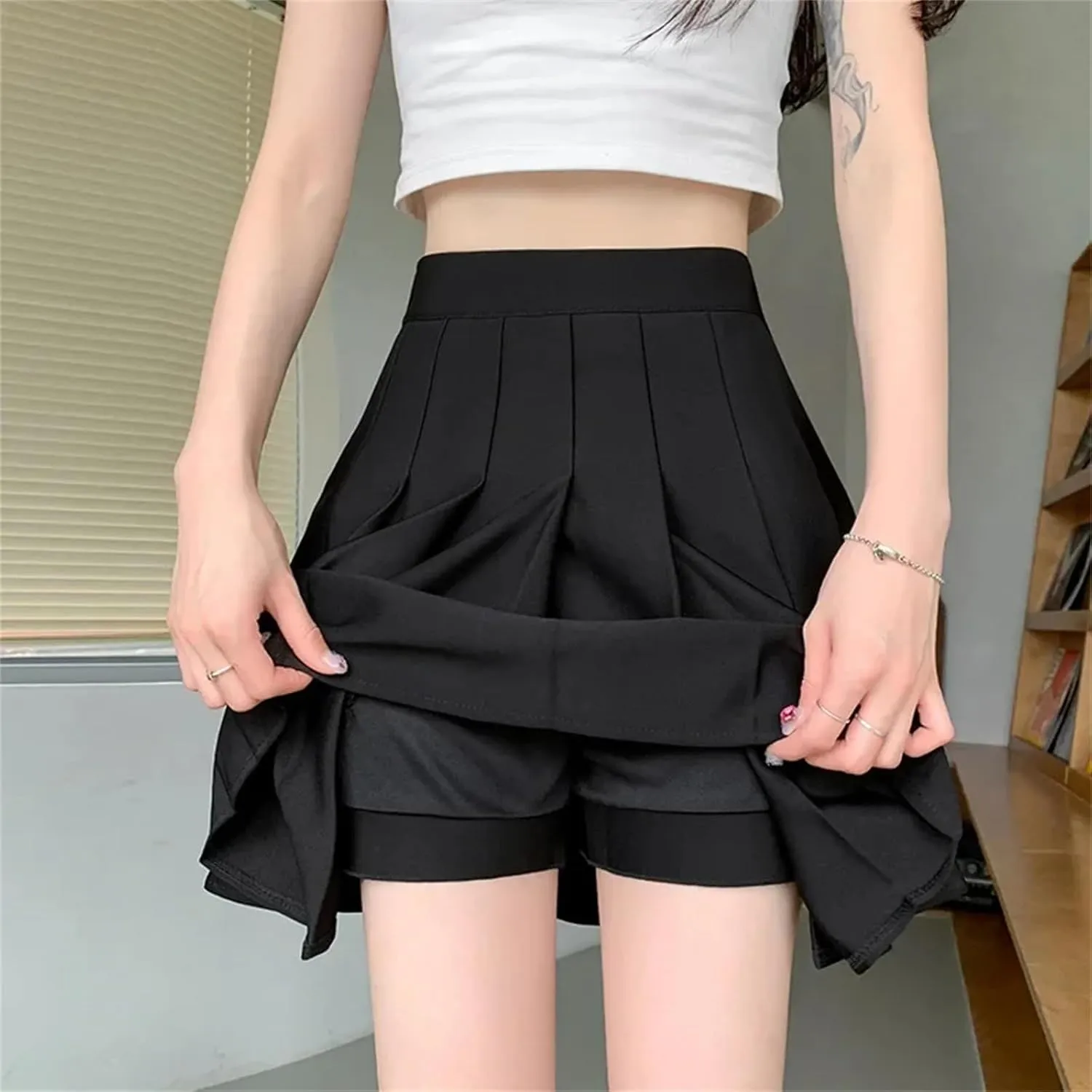 Women's Summer Casual Skirt  High Waist Mini Pleated Skirt Lightweight Golf Skirt