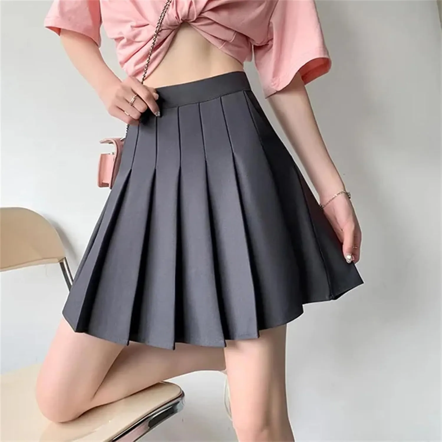 Women's Summer Casual Skirt  High Waist Mini Pleated Skirt Lightweight Golf Skirt
