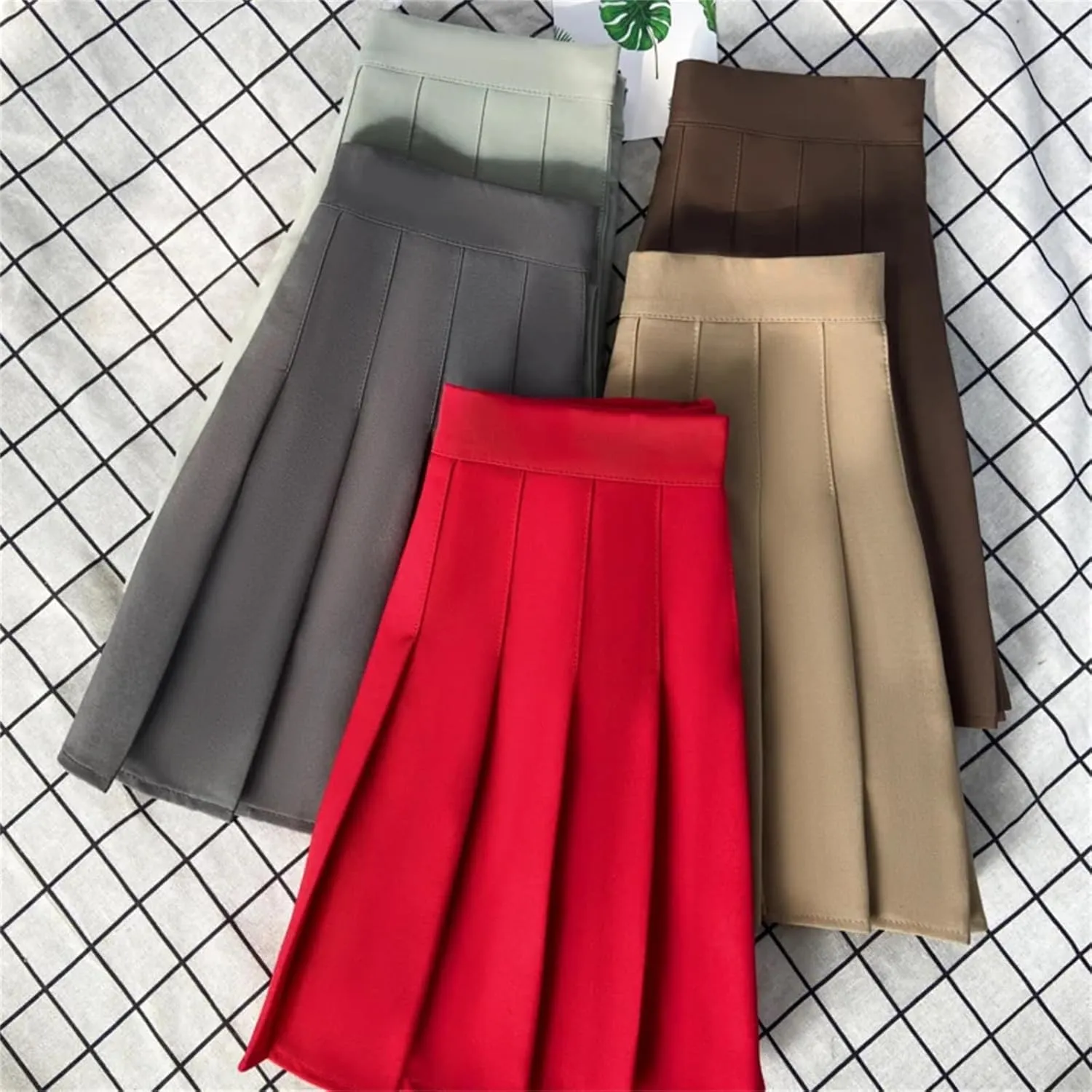 Women's Summer Tennis Skirts  High Waist Mini Pleated Short Skirt for School Girls and Ladies
