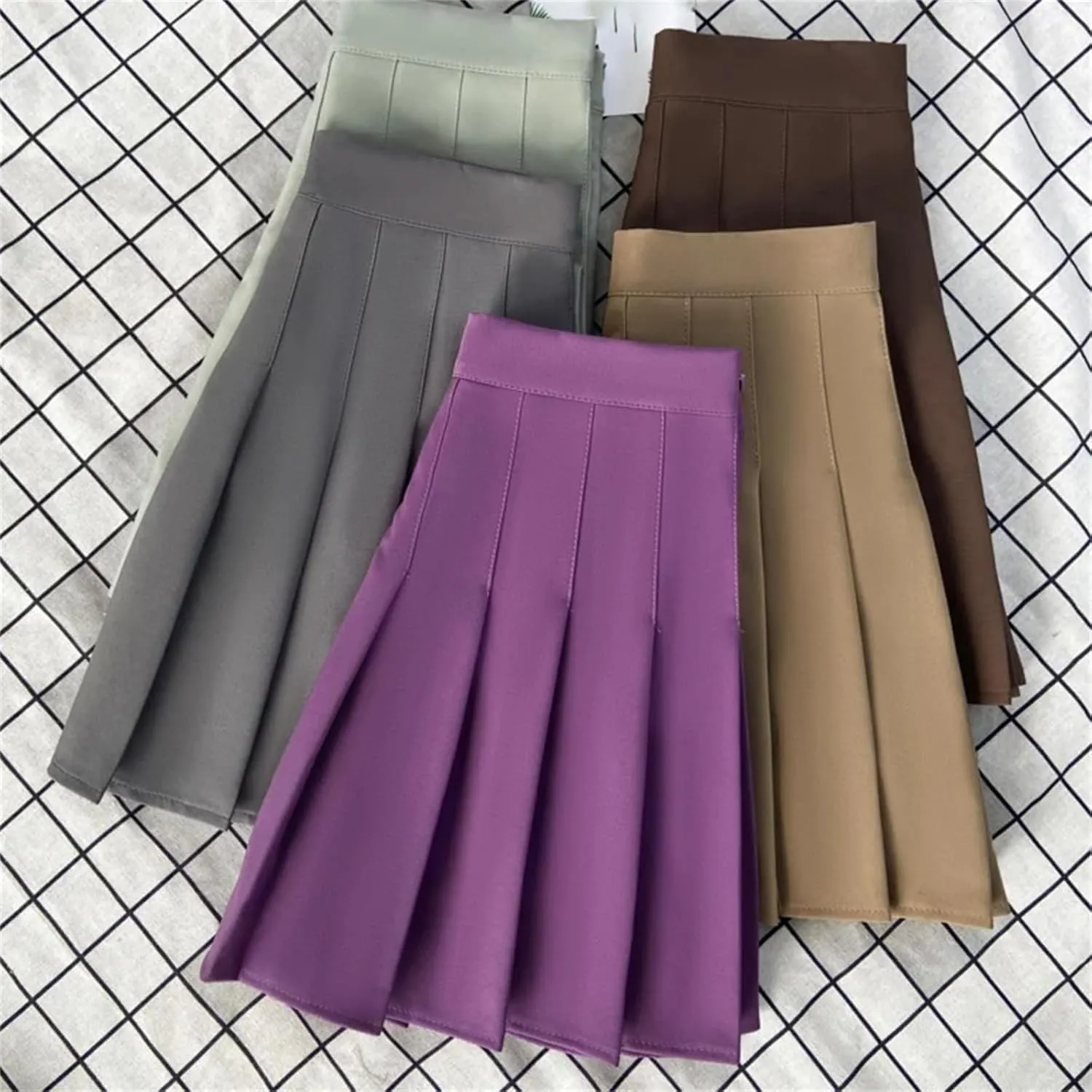 Women's Summer Tennis Skirts  High Waist Mini Pleated Short Skirt for School Girls and Ladies