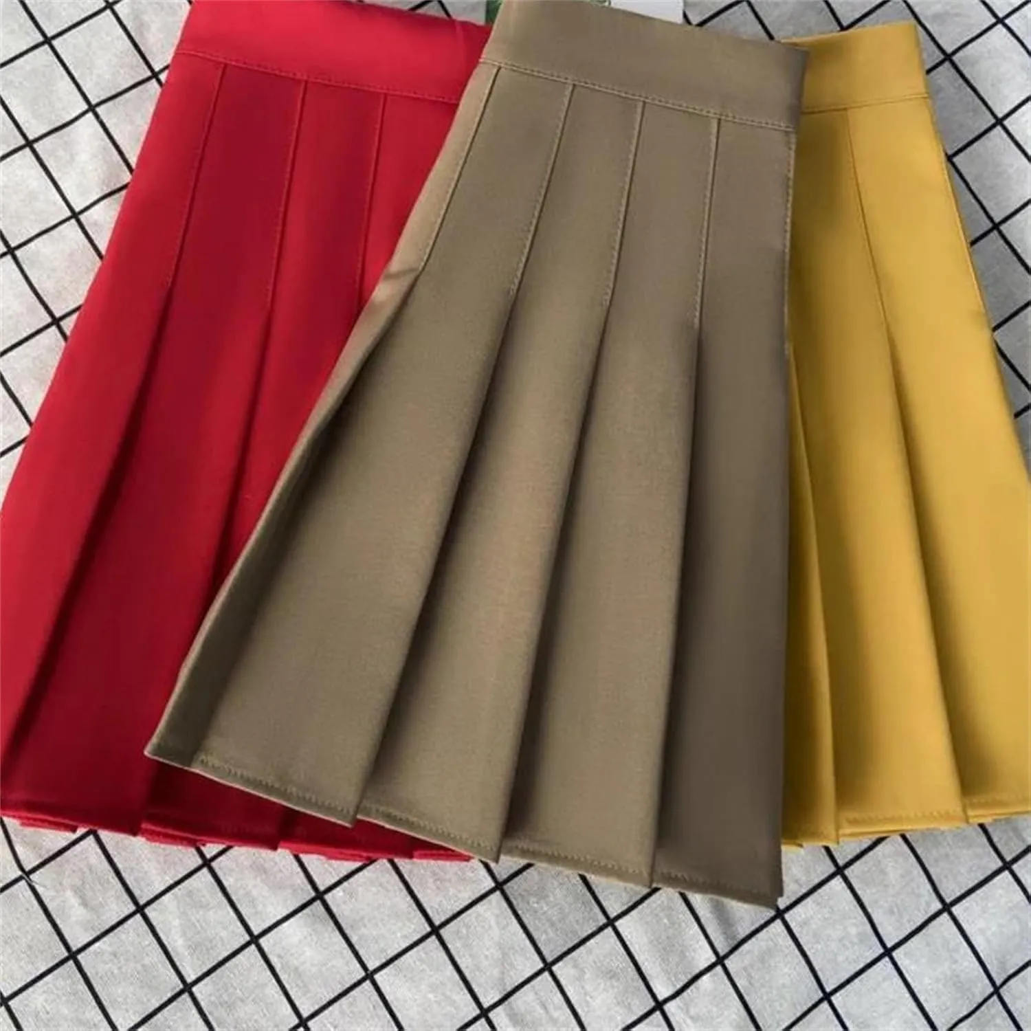 Women's Summer Tennis Skirts  High Waist Mini Pleated Short Skirt for School Girls and Ladies
