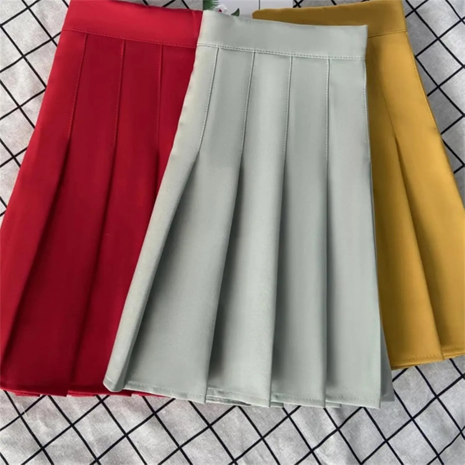 Women's Summer Tennis Skirts  High Waist Mini Pleated Short Skirt for School Girls and Ladies