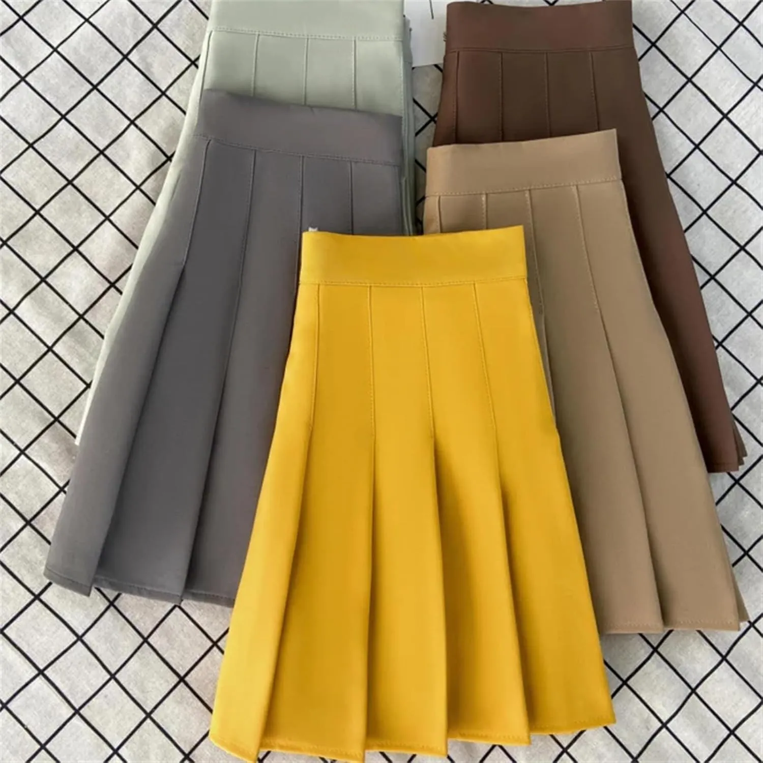 Women's Summer Tennis Skirts  High Waist Mini Pleated Short Skirt for School Girls and Ladies