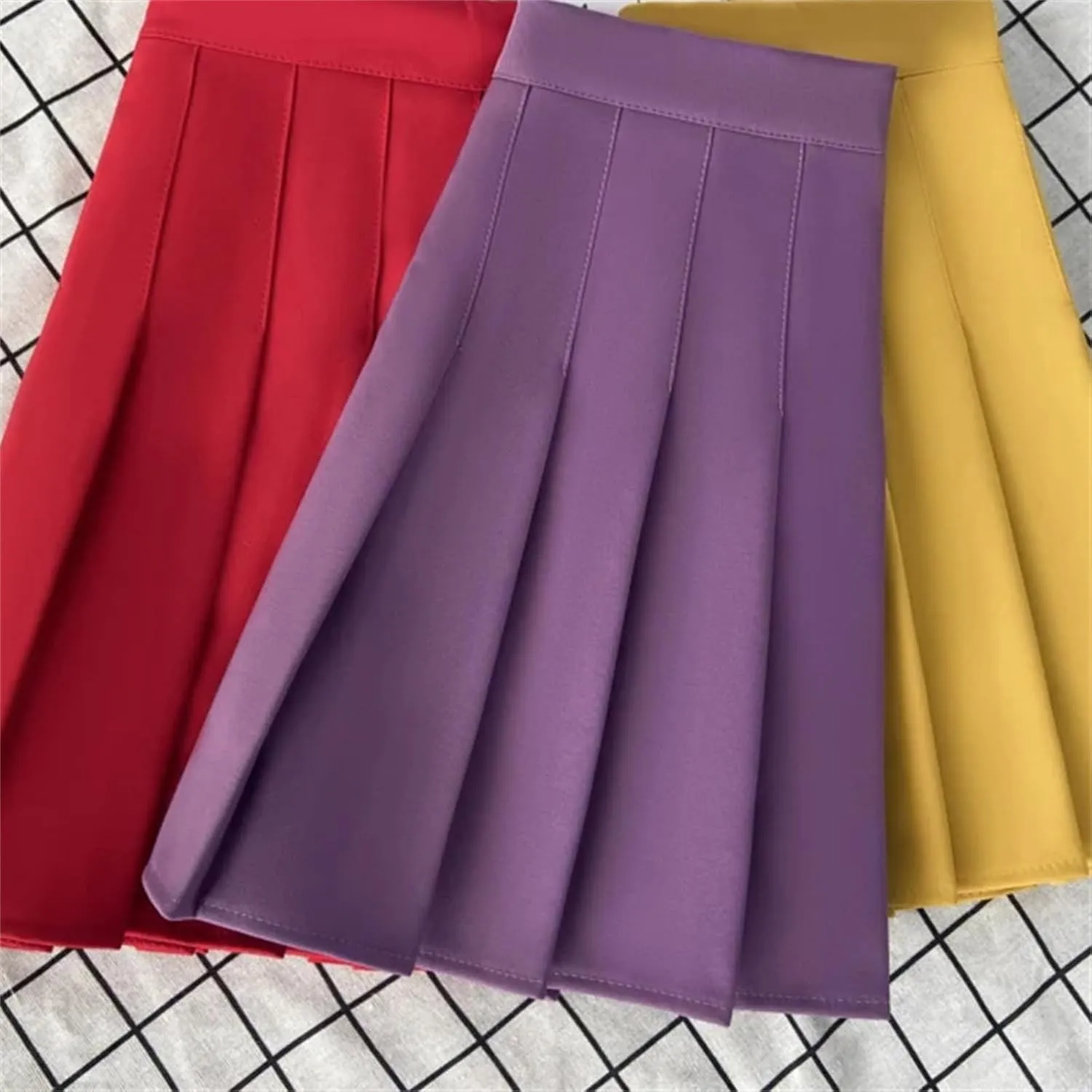 Women's Summer Tennis Skirts  High Waist Mini Pleated Short Skirt for School Girls and Ladies
