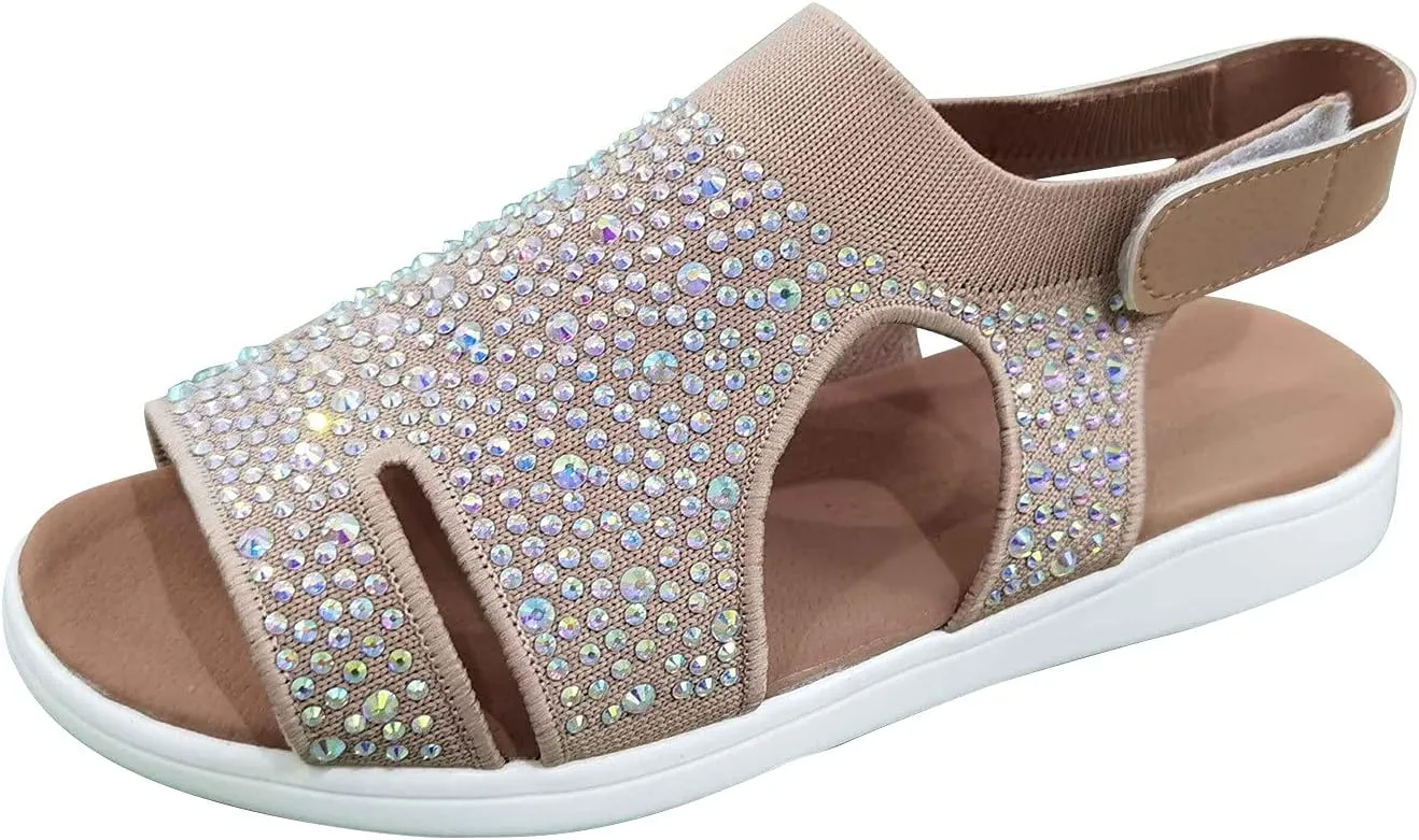 Womens Wedge Platform Sandals Open Toe Ankle Strap Dressy Summer Shoes Comfortable Espadrille Slides for Casual Beach Walking Vacation Orthopedic Shoes for Women