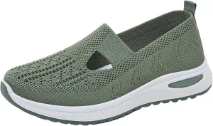 Women's Woven Orthopedic Breathable Soft Shoes Slip On Shoes Women Arch Support Women's Casual Shoes Platform Sneakers Waterproof Tennis Shoe Loafers Shoe