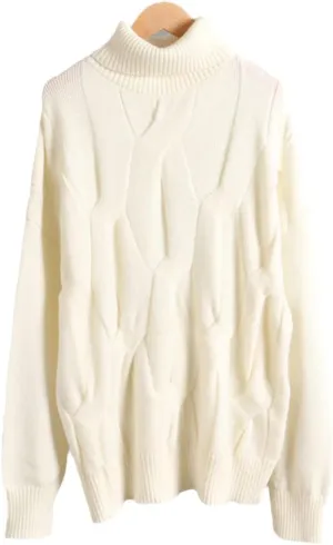 Wvapzxx Oversized Winter Thick Warm Women Turtleneck Sweaters Pullover Casual Loose Cashmere Jumper