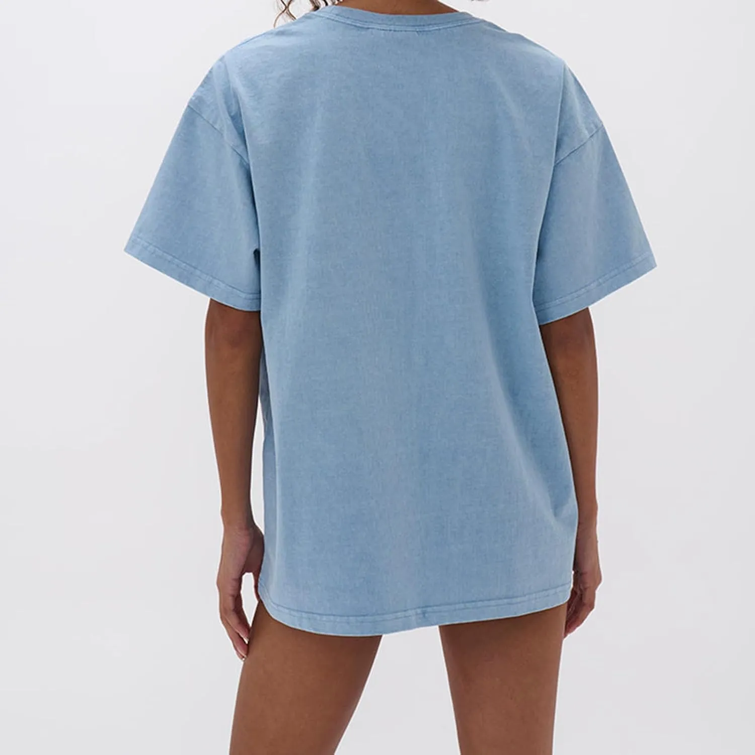 Y2k Cute Oversized Graphic Shirts Teen Girls Women Preppy Short Sleeve Floral Baggy Tees Costal Aesthetic Tops
