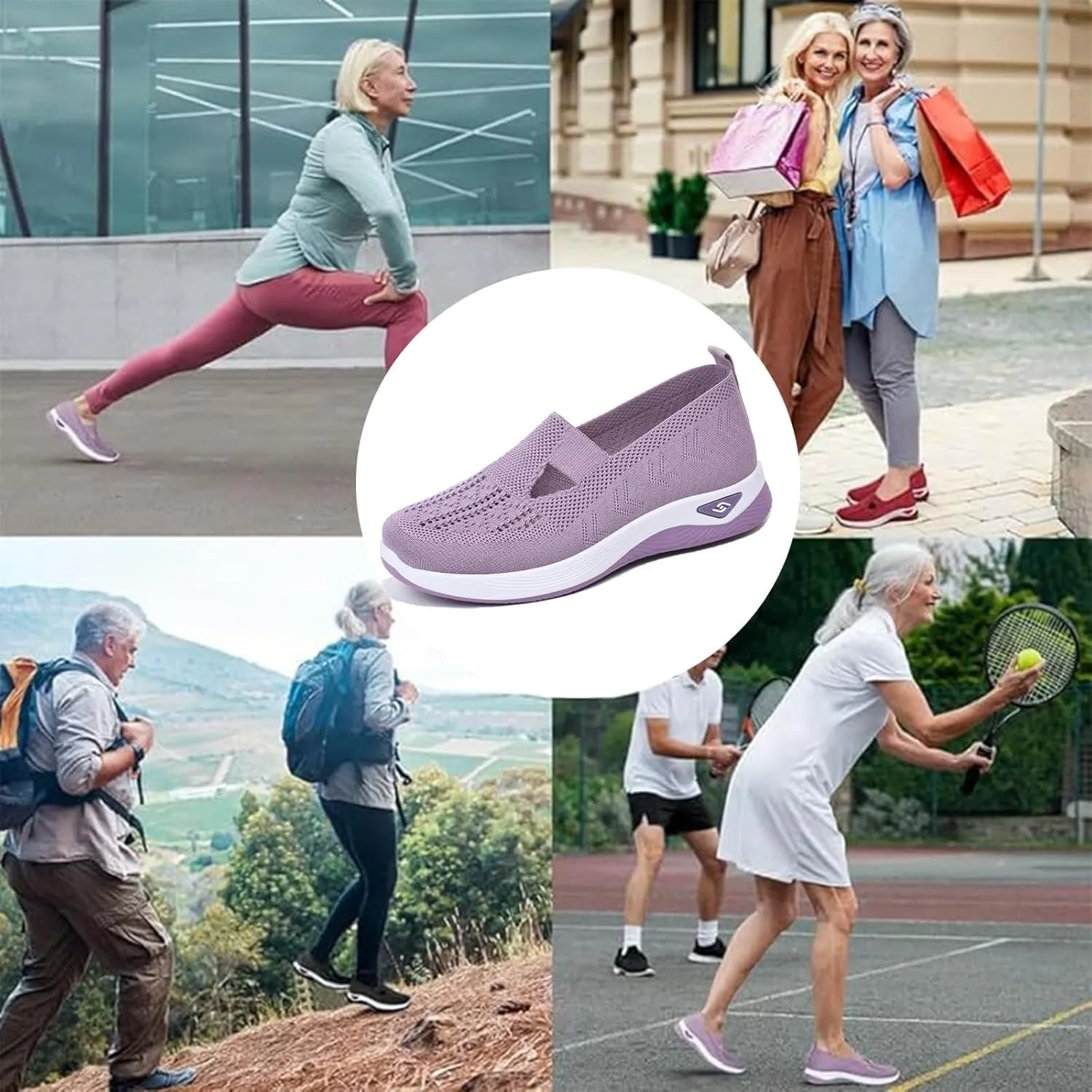 Zapatos Ortopédicos para Mujer, Women's Woven Orthopedic Breathable Soft Soled Shoes, Go Walking Slip On Diabetic Foam Sneakers, Casual Comfortable Nurse Shoes Arch Support