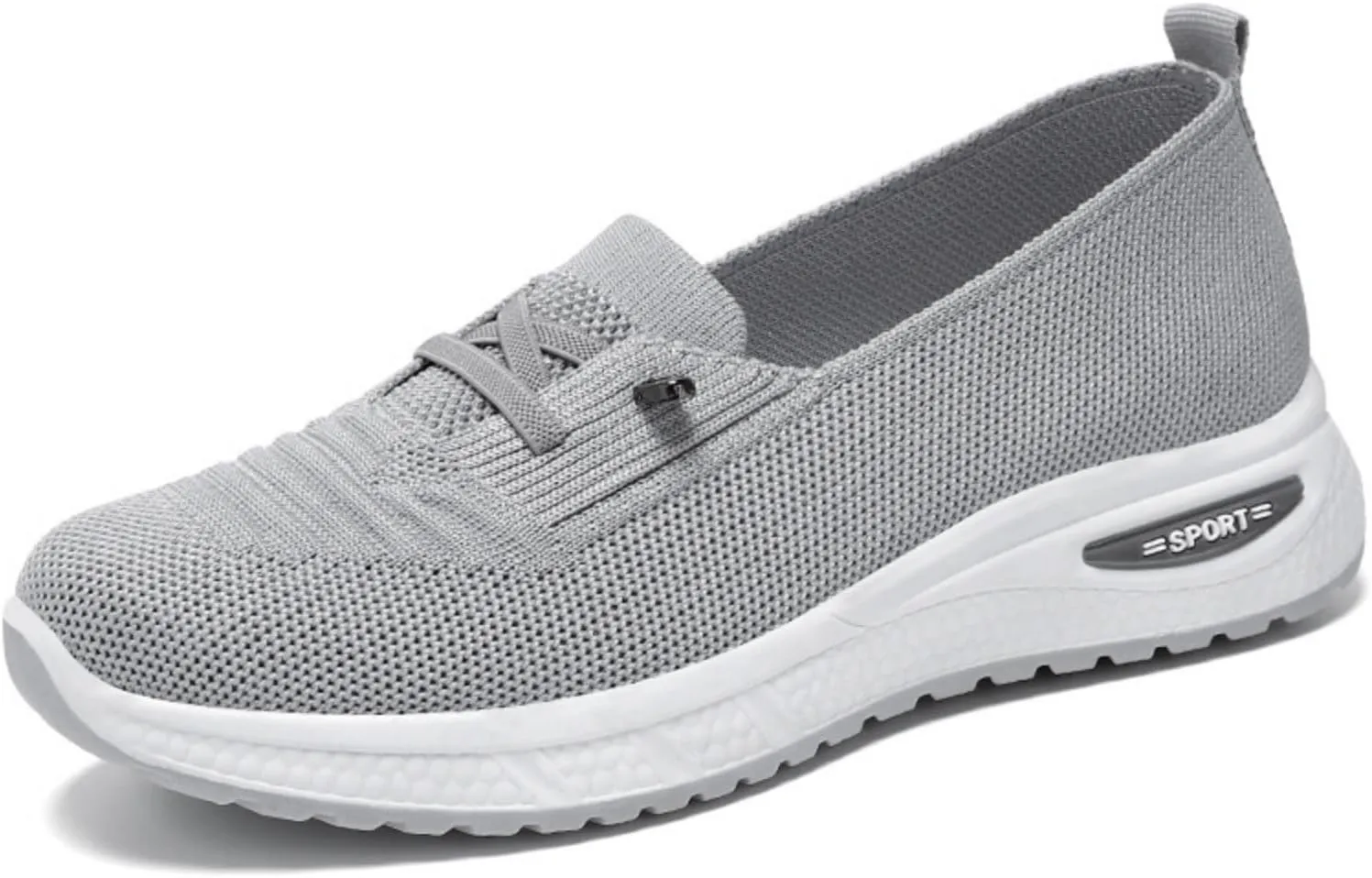 ZWRXW Women's Comfortable Walking Shoes Slip On Orthopedic Sneakers Breathable Mesh Knitted Woven Arch Support Non-Slip Shoes Tennis Athletic Casual Lightweight Wide Width Soft Shoe